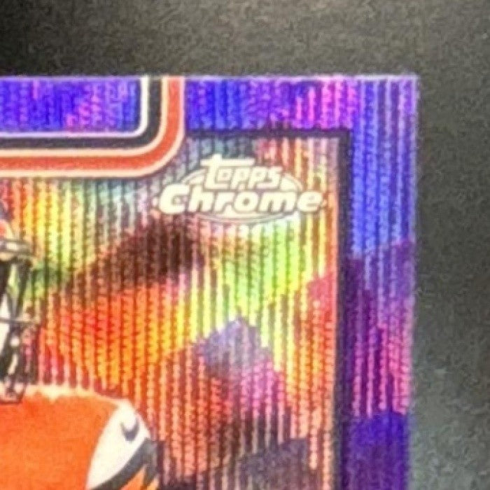 2025 Topps Chrome Bo Nix Purple Wave Refractor /75 #88 Denver Broncos