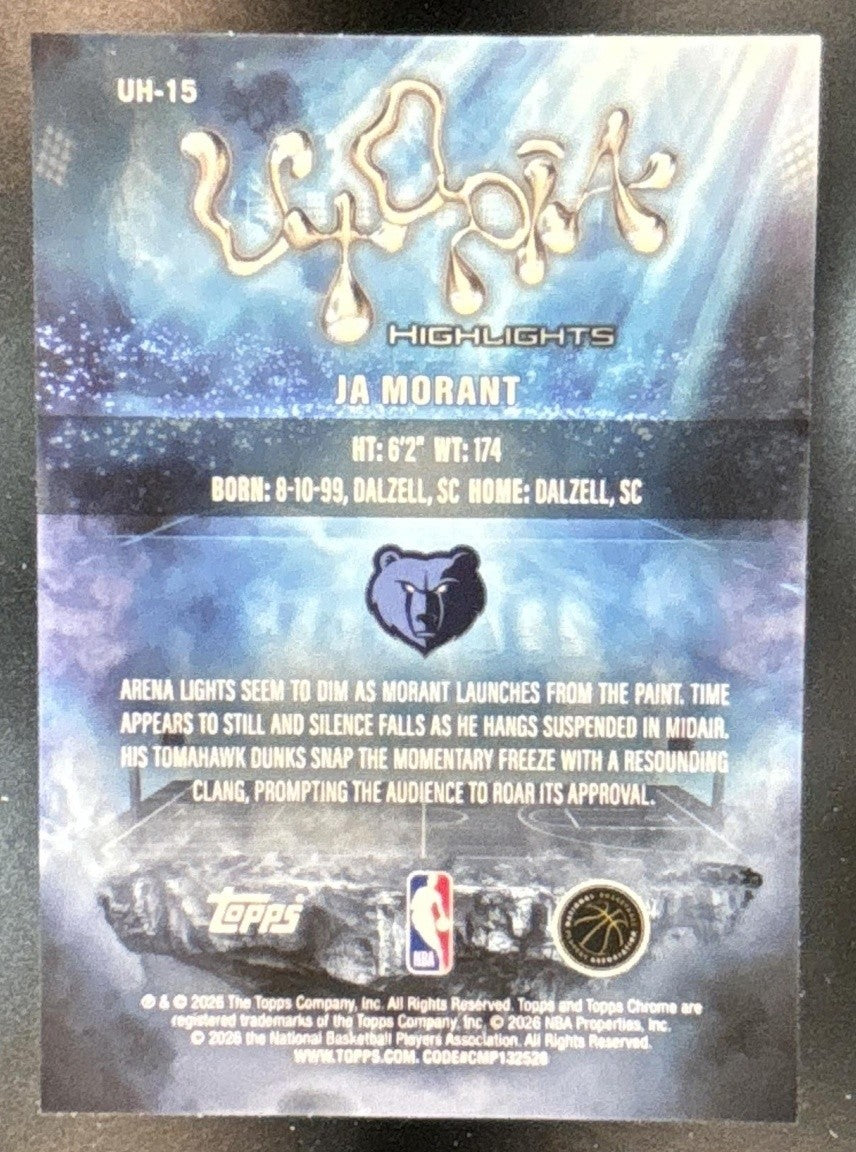 2025-26 Topps Chrome x Cactus Jack Ja Morant Utopia Highlights Memphis Grizzlies
