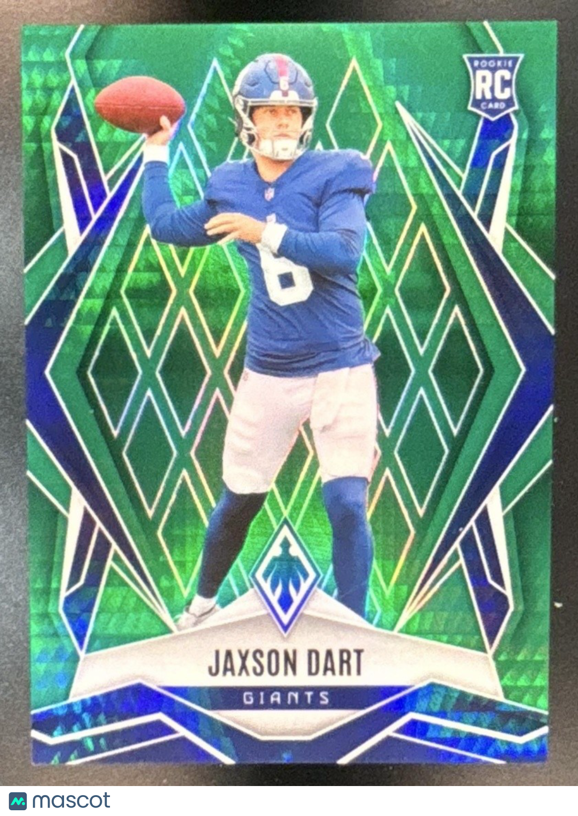 2025 Panini Phoenix Jaxson Dart Green Hyper Prizm /149 #200 RC New York Giants
