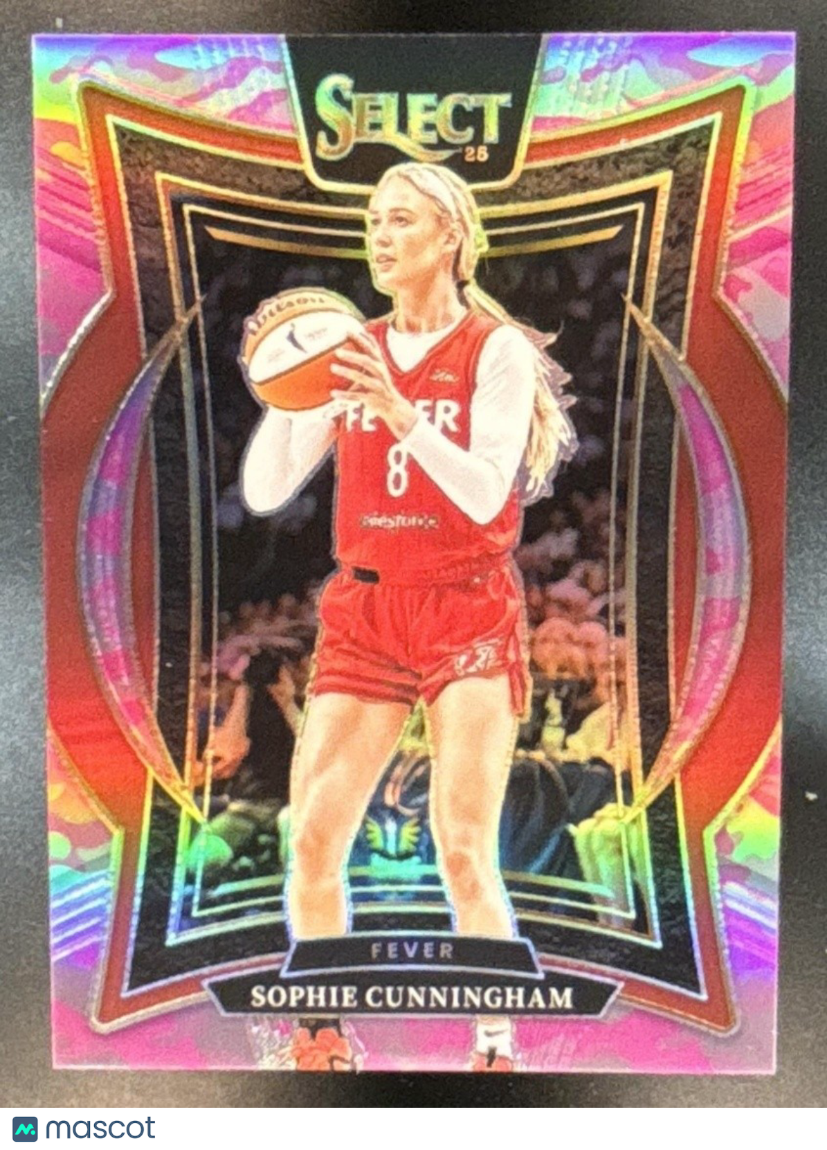 2025 Panini WNBA Select Sophie Cunningham Pink Camo /175 #12 Indiana Fever