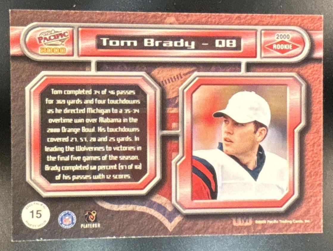 2000 Pacific Tom Brady Finest Hour #15 RC Michigan Wolverines