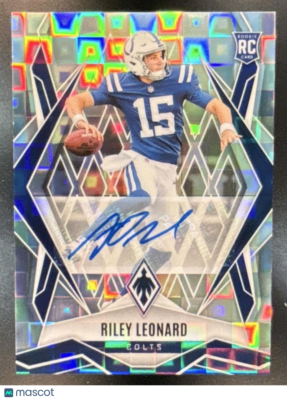 2025 Panini Phoenix Riley Leonard Auto Silver Pandora #170 RC Colts