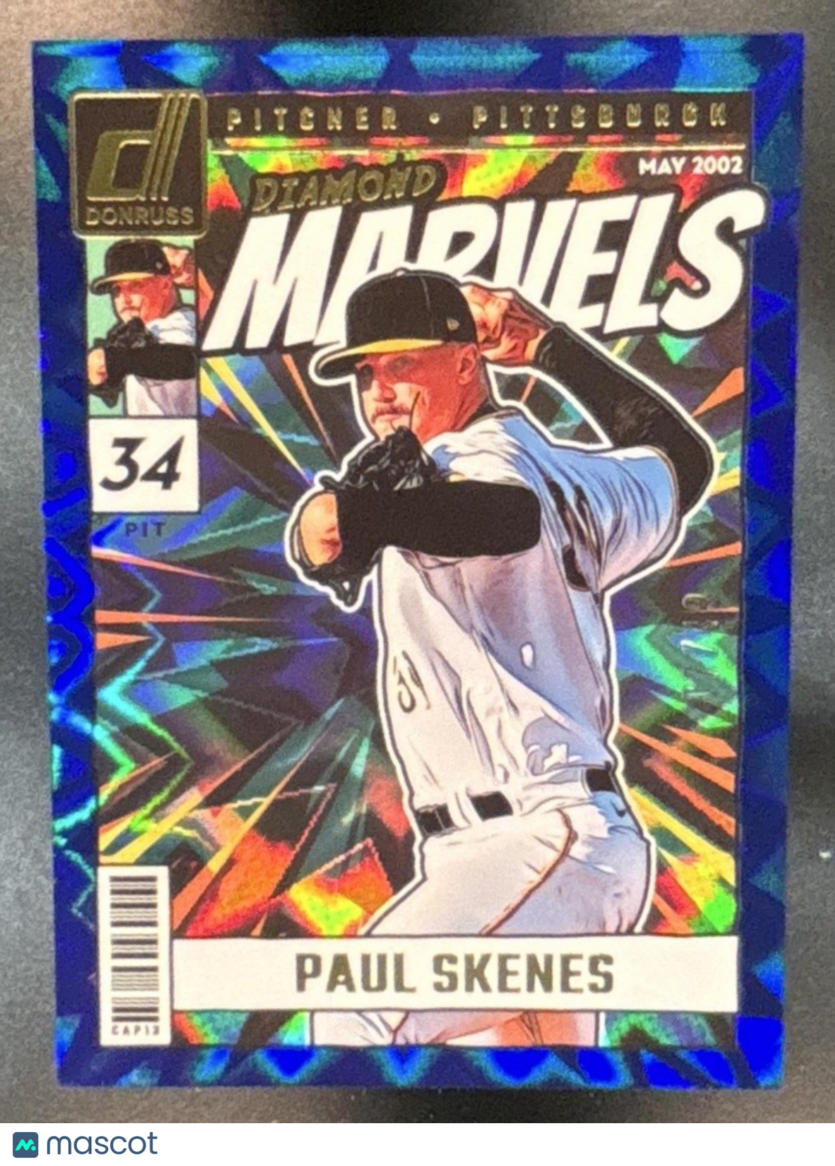 2024 Panini Donruss Paul Skenes Diamond Marvels Blue Xplosion /49 #8 RC Pirates
