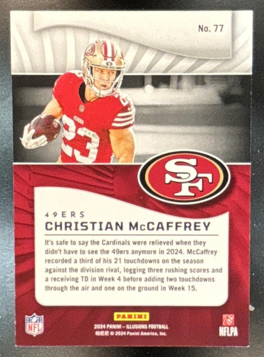 2024 Panini Illusions Christian McCaffrey /125 #77 San Francisco 49ers