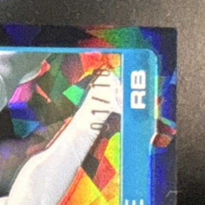 2025 Topps Chrome Sapphire Rico Dowdle Black Refractor 1/10 #43 Panthers