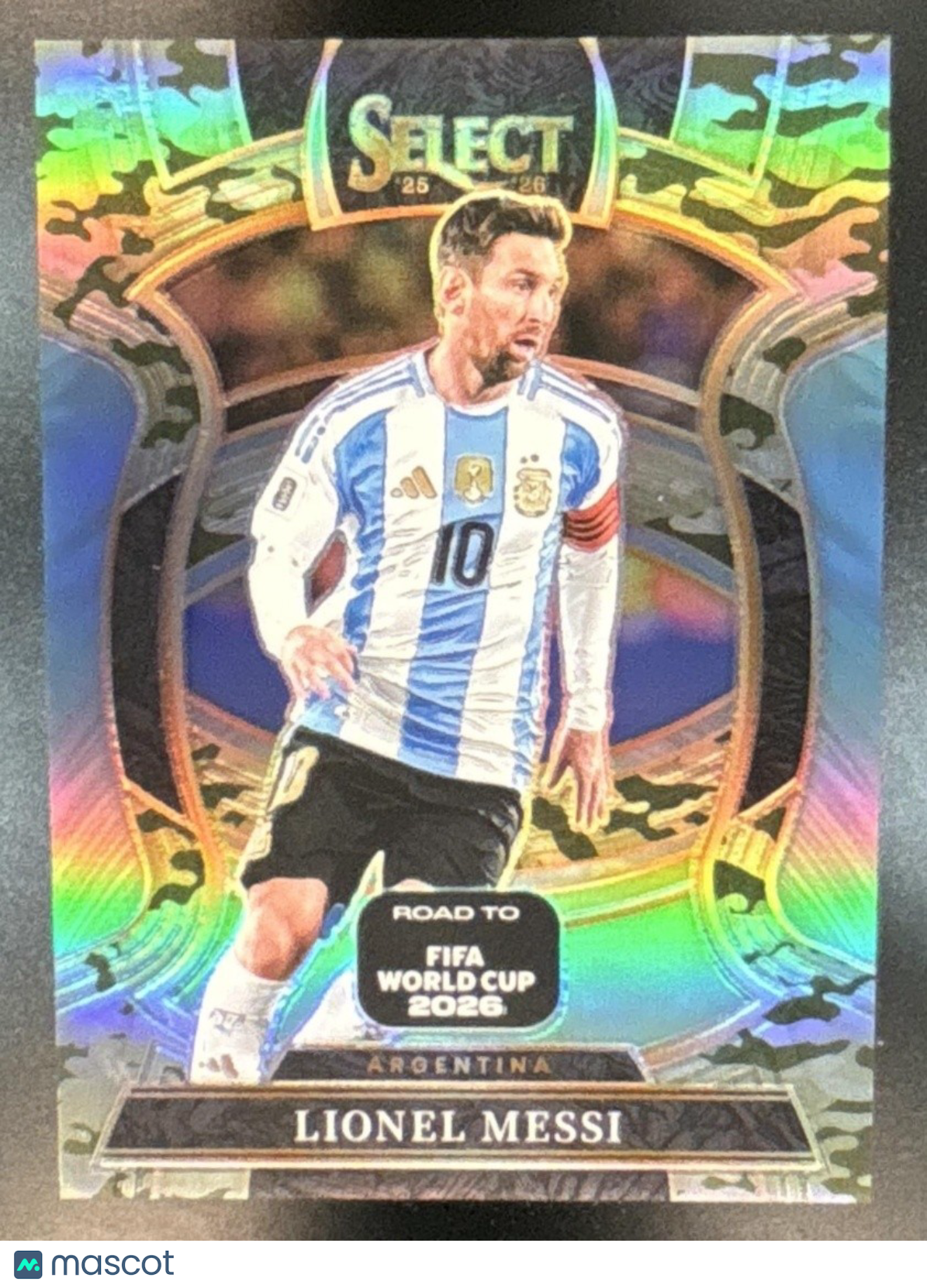 2025-26 Panini Select Road to FIFA World Cup Lionel Messi Terrace Camo /199 #56