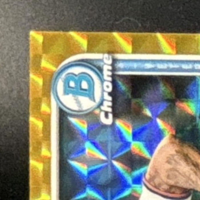 2025 Bowman Chrome Sandy Alcantara Gold Geometric /50 #48 Miami Marlins