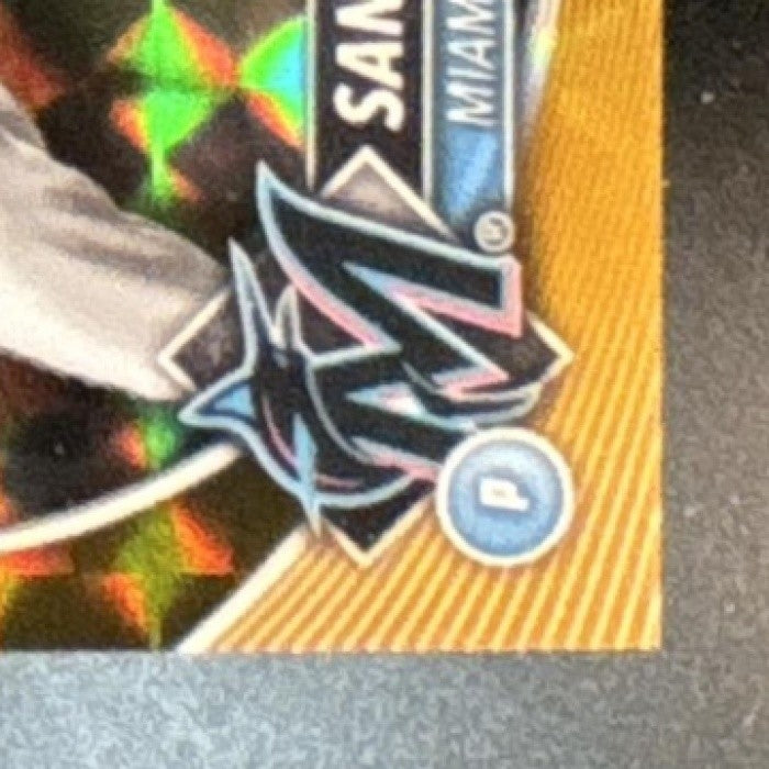 2025 Bowman Chrome Sandy Alcantara Gold Geometric /50 #48 Miami Marlins