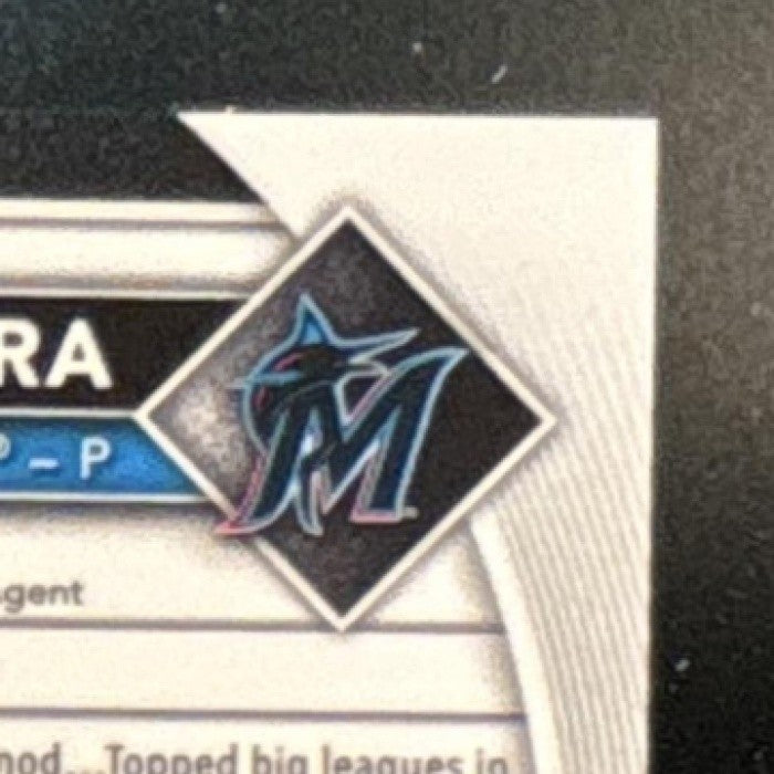 2025 Bowman Chrome Sandy Alcantara Gold Geometric /50 #48 Miami Marlins