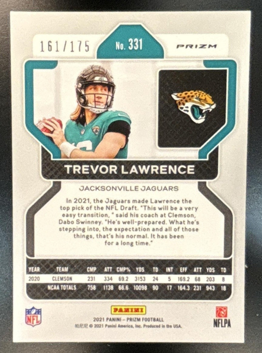 2021 Panini Prizm Trevor Lawrence Hyper /175 #331 RC Jacksonville Jaguars
