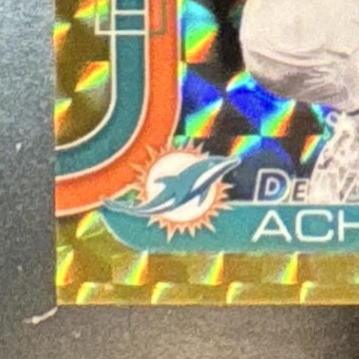 2025 Topps Chrome De'Von Achane Gold Geometric Refractor /50 #188 Miami Dolphins