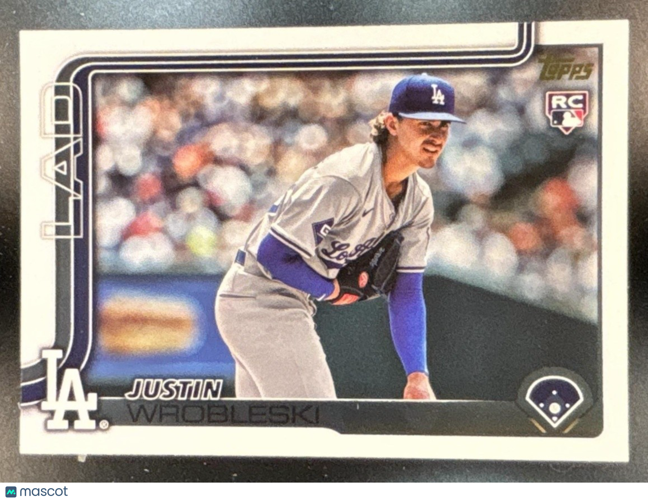 2025 Topps Justin Wrobleski Golden Mirror Variation SSP #204 RC Dodgers