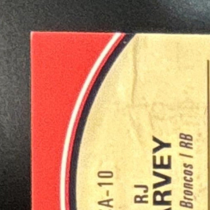 2025 Topps Signature Class RJ Harvey Action Orange Foil /50 RC Denver Broncos
