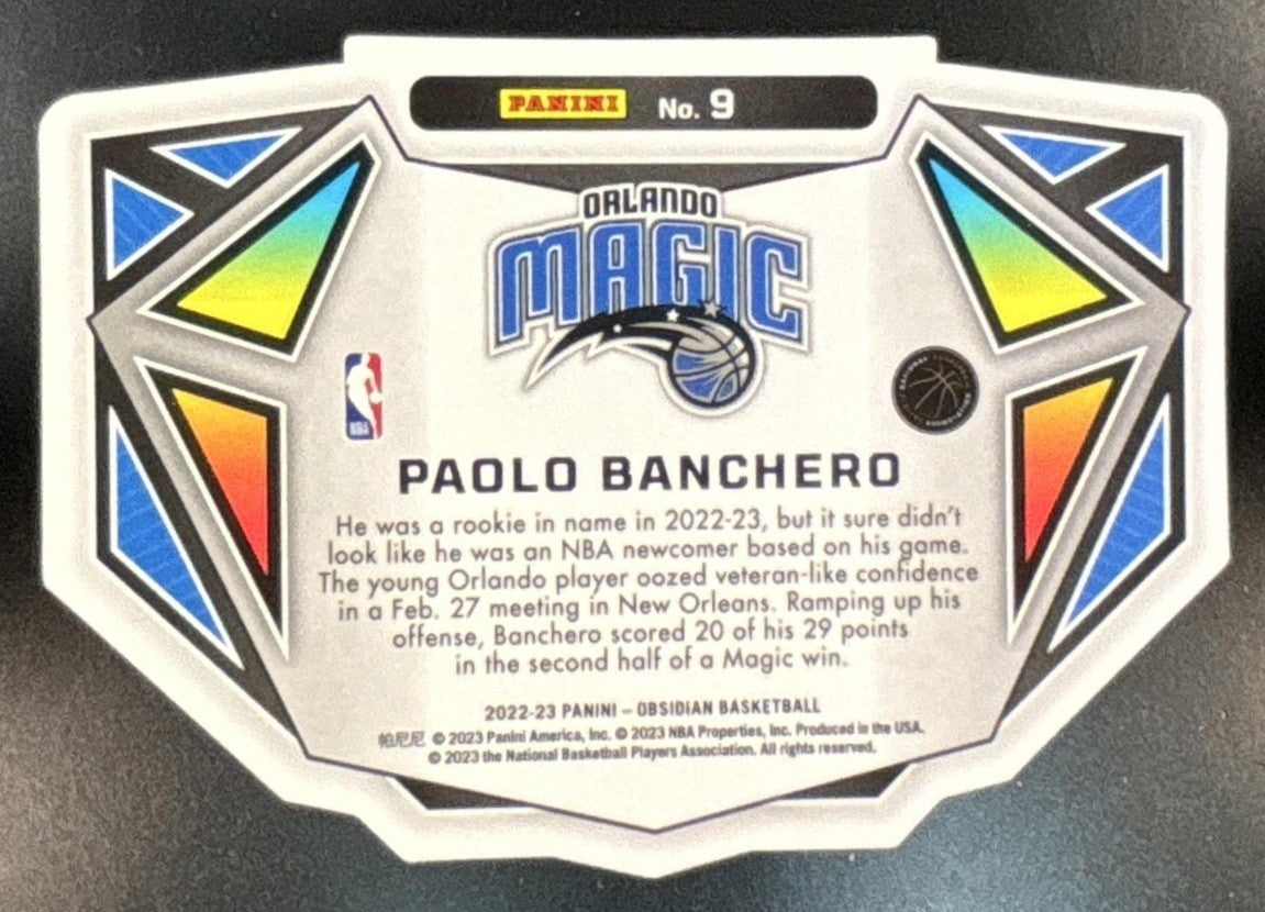 2022-23 Panini Obsidian Paolo Banchero Vitreous #9 RC Orlando Magic