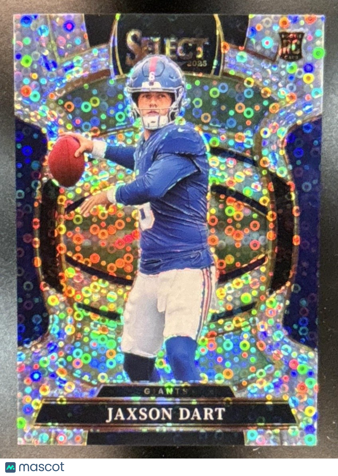 2025 Panini Select Jaxson Dart Concourse Disco Prizm #93 RC New York Giants