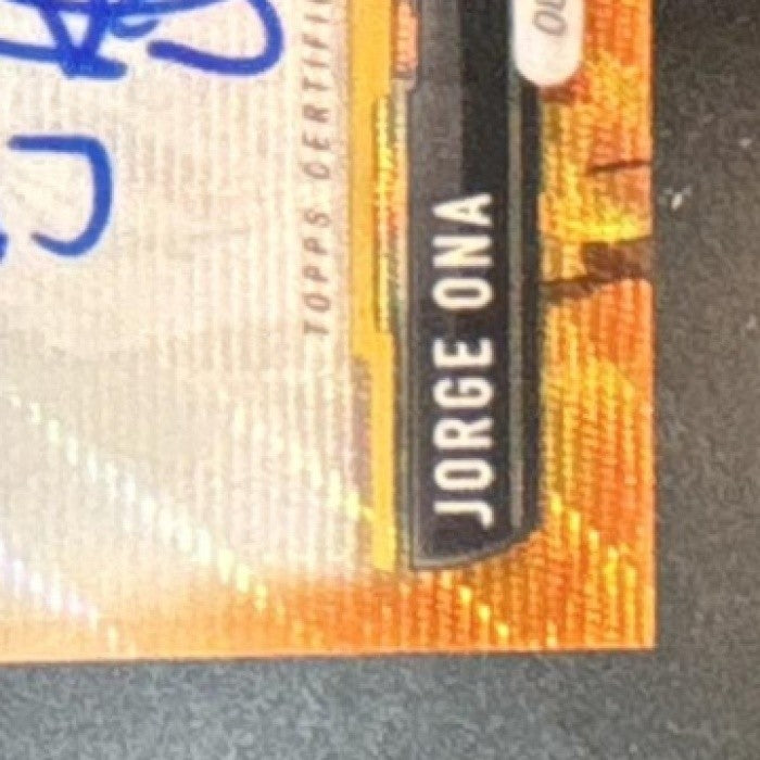 2017 Bowman Chrome Jorge Ona Prospect Auto Orange Wave /25 San Diego Padres