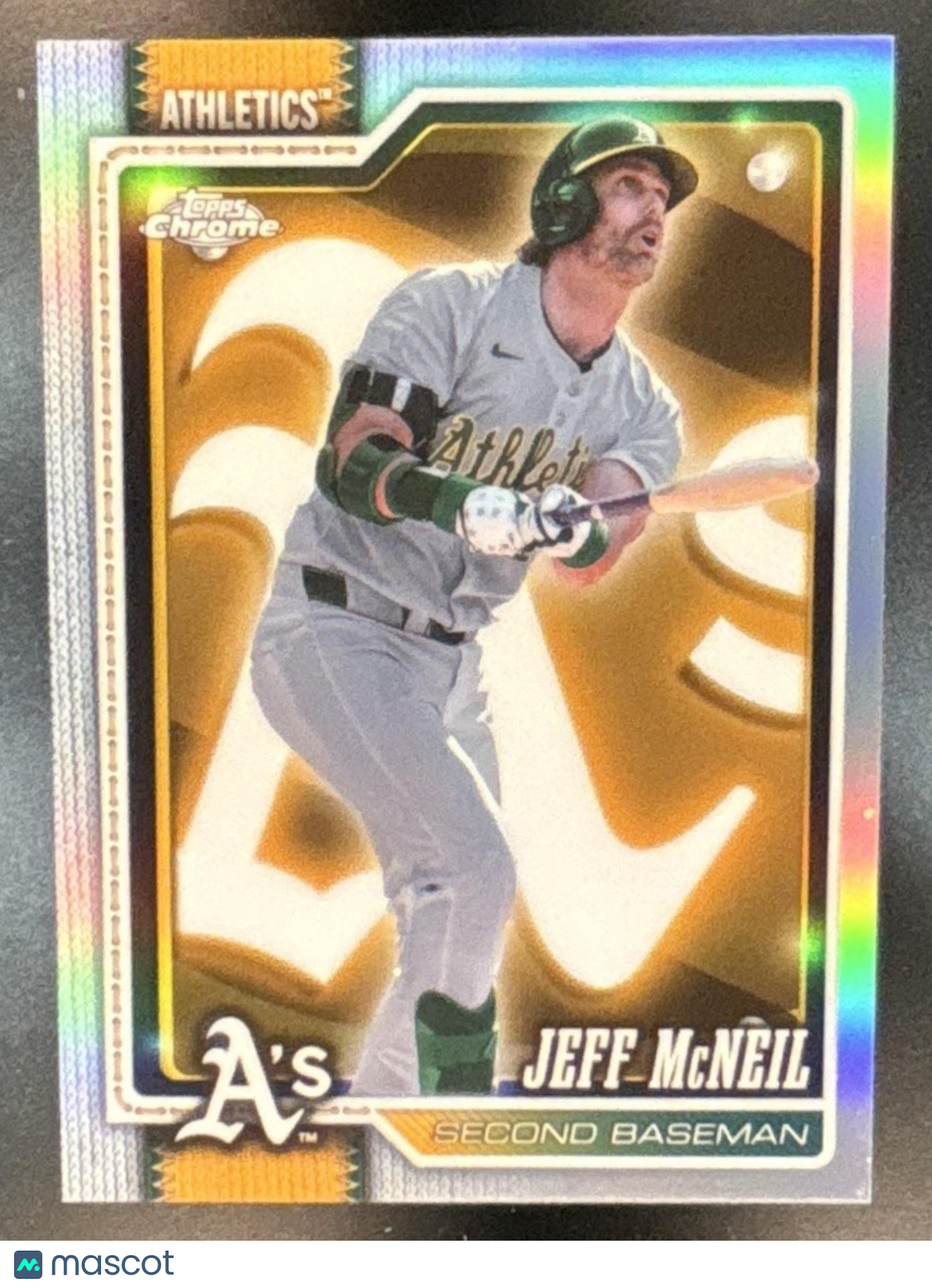 2026 Topps Chrome Jeff McNeil Lightboard Logo Variation #164 Athletics