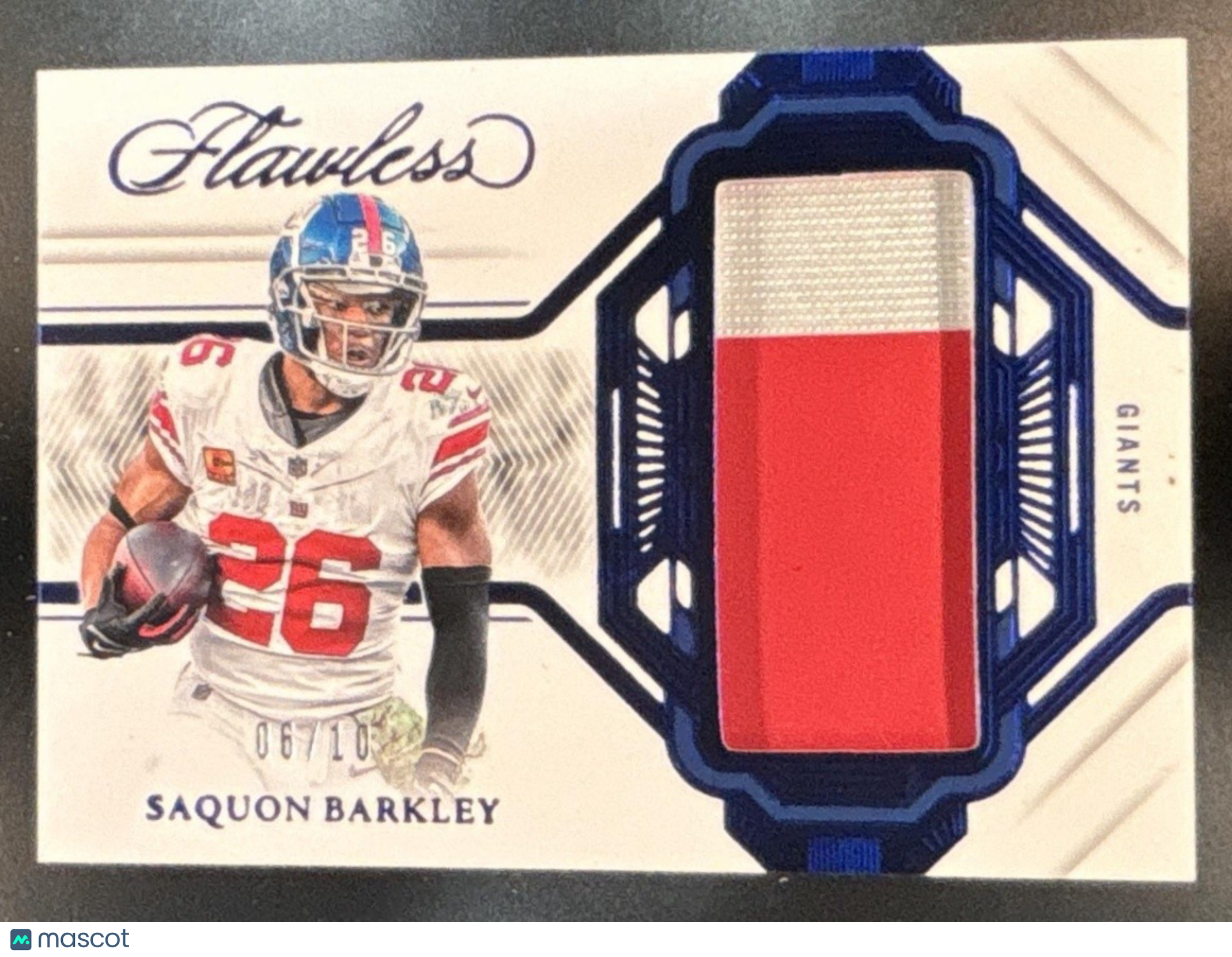 2023 Panini Flawless Saquon Barkley Patches Sapphire /10 New York Giants
