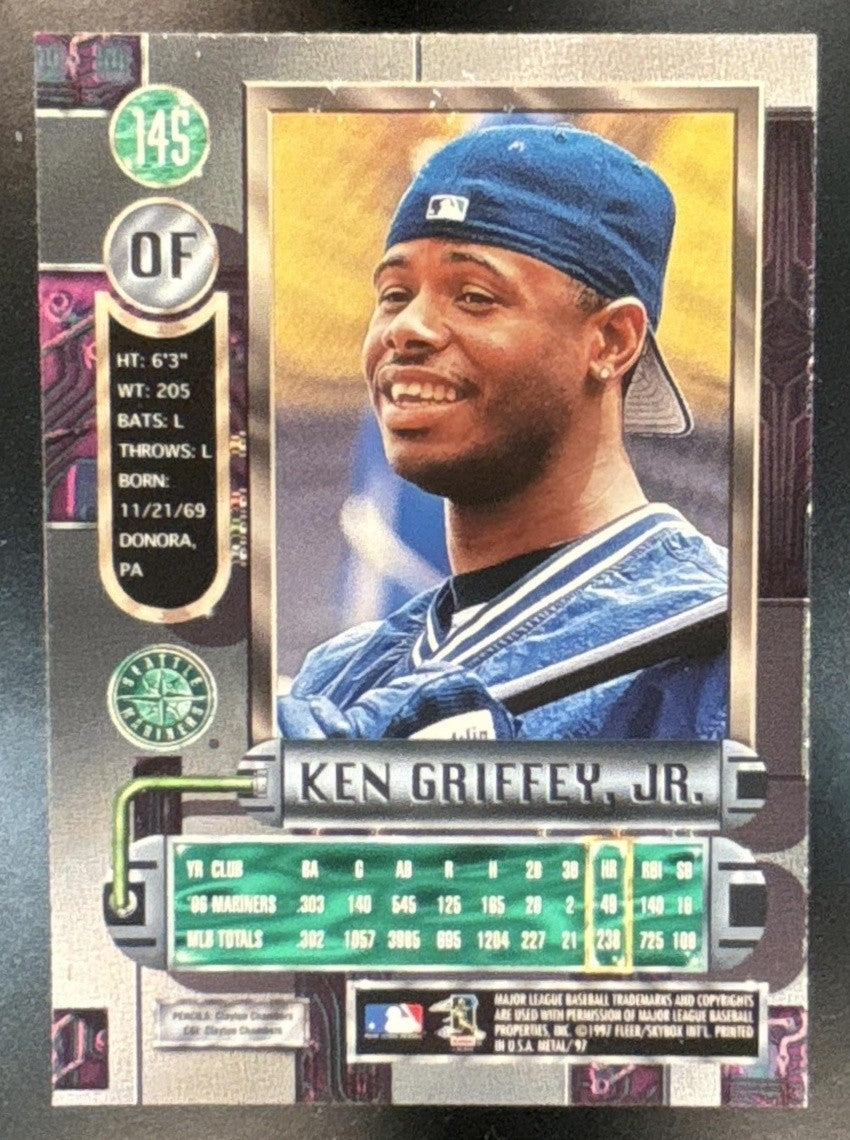 1997 Skybox Metal Universe Ken Griffey Jr. #145 Seattle Mariners