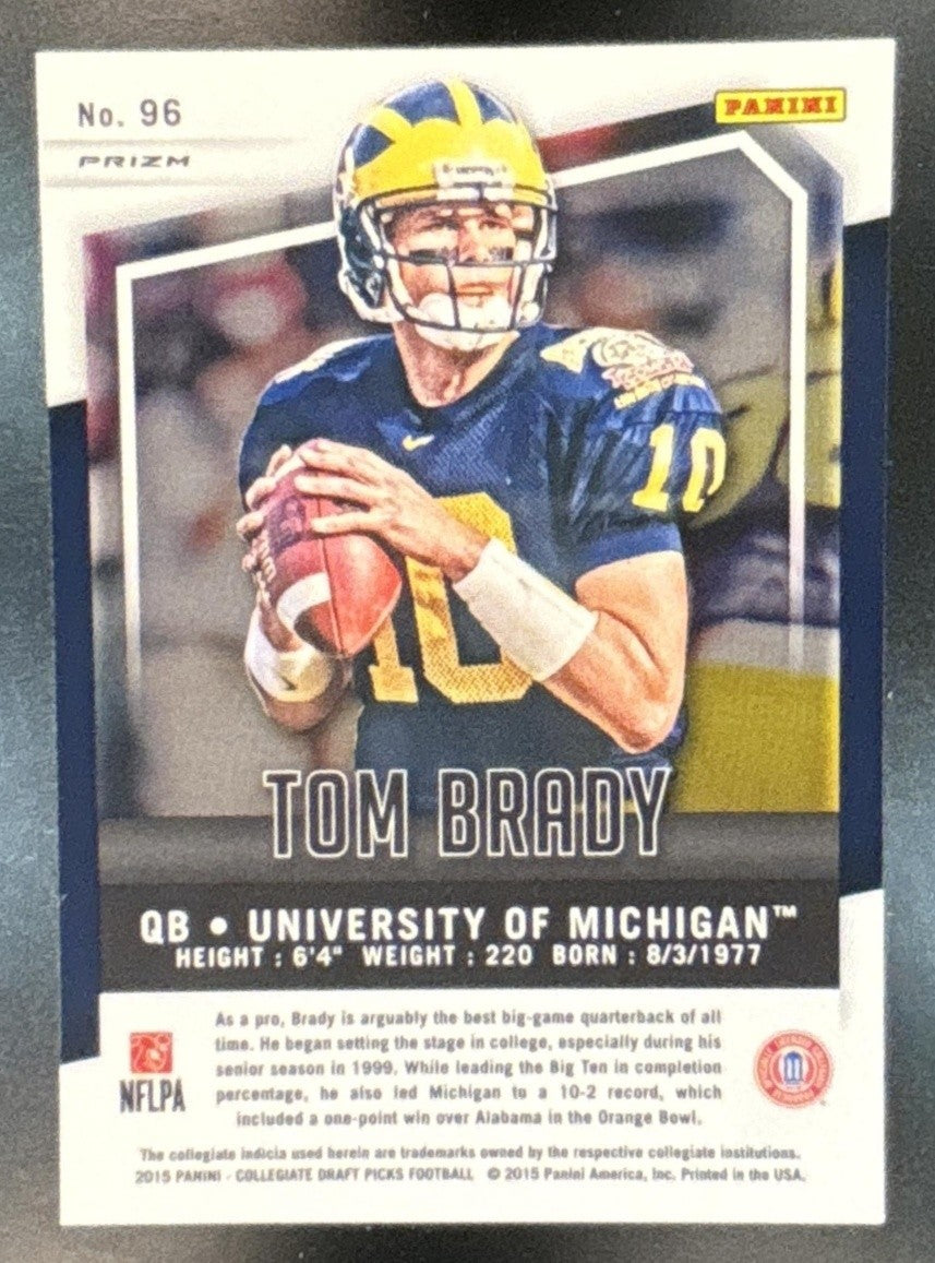 2015 Prizm Collegiate Draft Picks Tom Brady Prizms #96 Michigan Wolverines