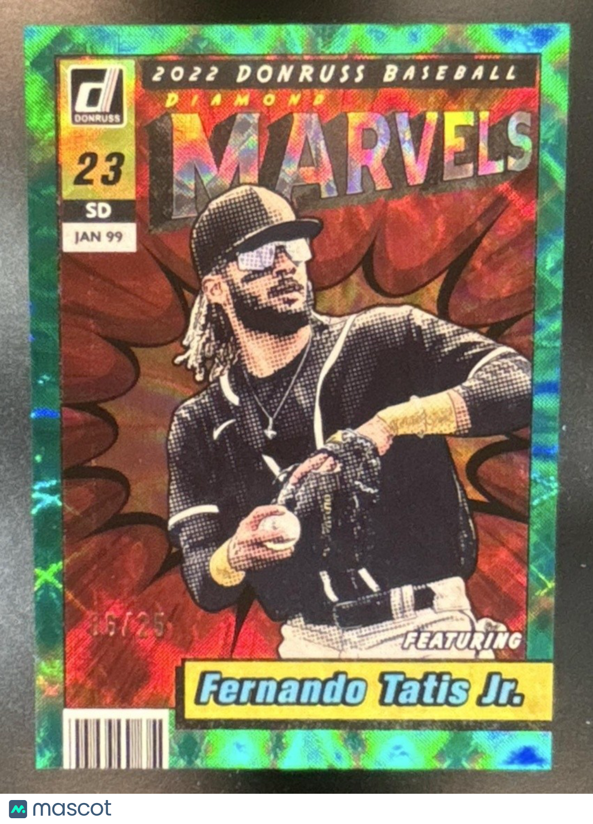 2022 Panini Donruss Fernando Tatis Jr. Marvels Green /25 #M-2 San Diego Padres