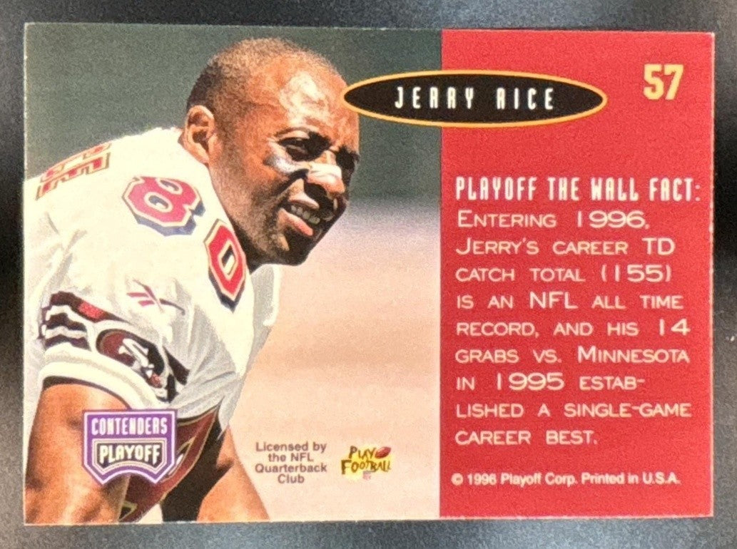 1996 Playoff Contenders Jerry Rice Open Field #57 San Francisco 49ers