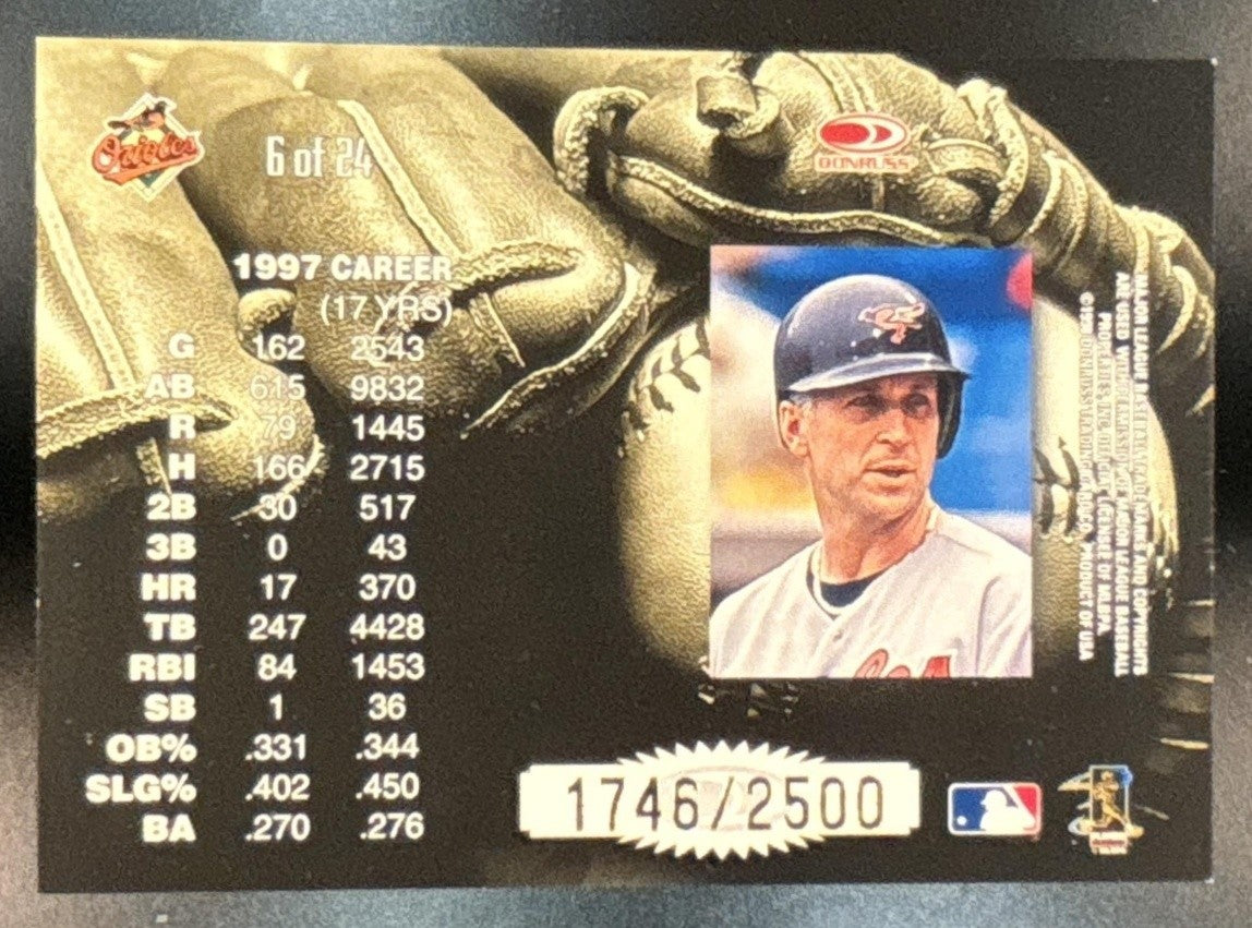 1998 Leaf Cal Ripken Jr. Statistical Standouts /2500 #6 Baltimore Orioles