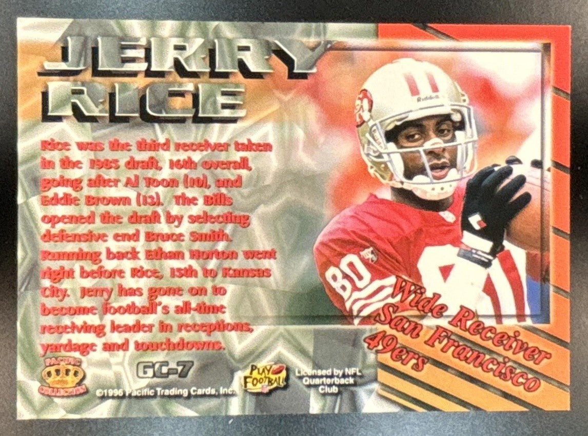 1996 Pacific Dynagon Jerry Rice Gems of the Crown San Francisco 49ers