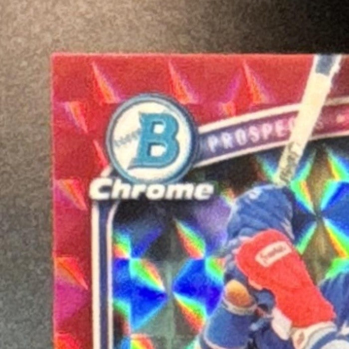 2025 Bowman Draft Yolfran Castillo Chrome Red Geometric /5 #BDC-107 Rangers