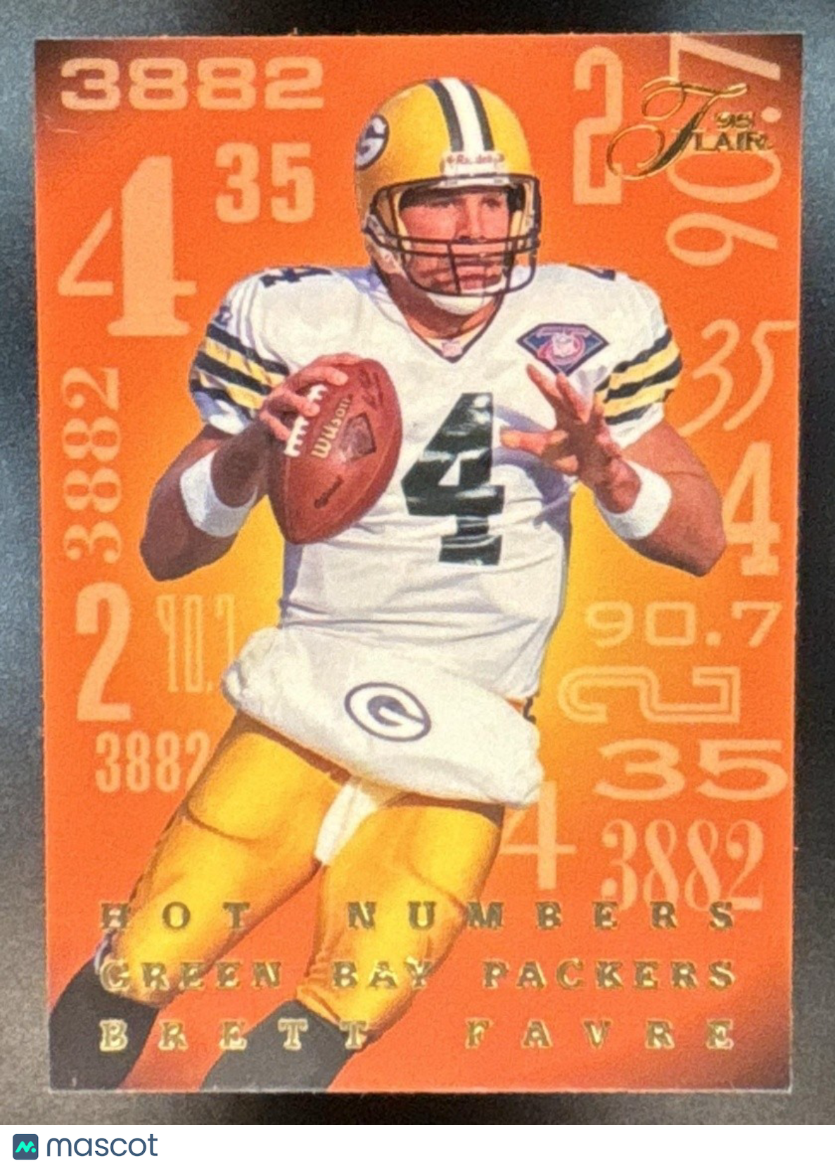 1995 Fleer Flair Brett Favre Hot Numbers #6 Green Bay Packers