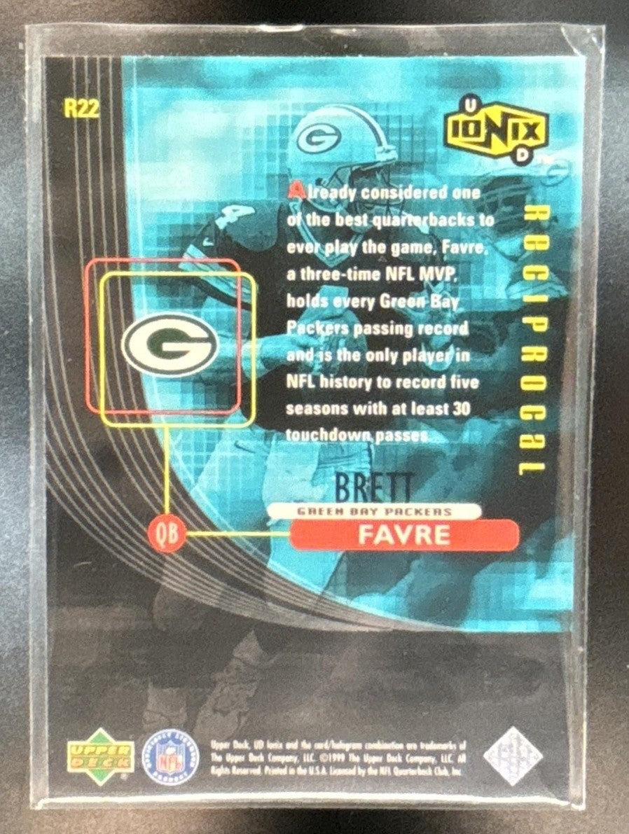 1999 Upper Deck Ionix Brett Favre Reciprocal #R22 Green Bay Packers