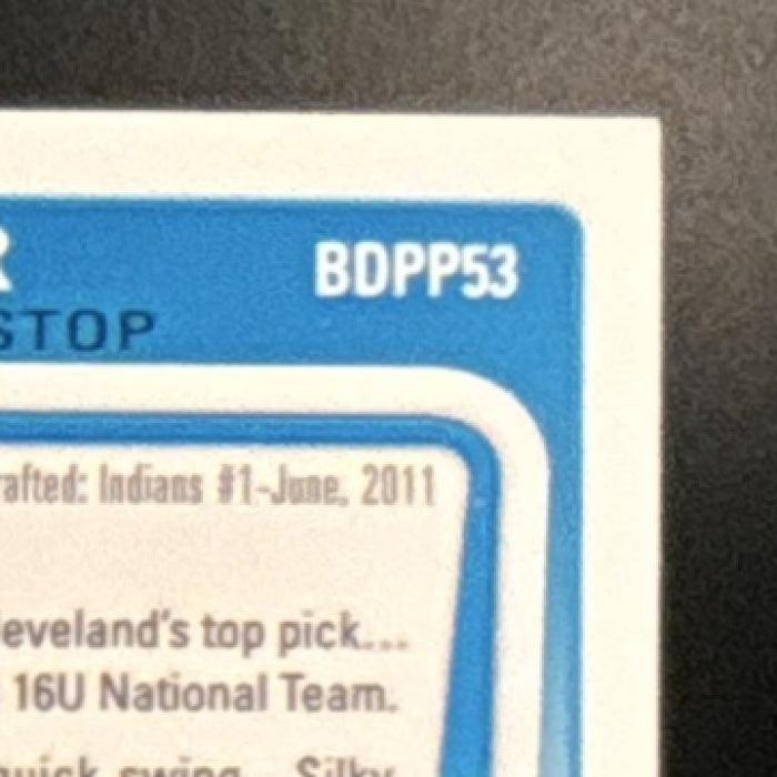 2011 Bowman Draft Picks & Prospects Francisco Lindor #BDPP53 Cleveland Indians