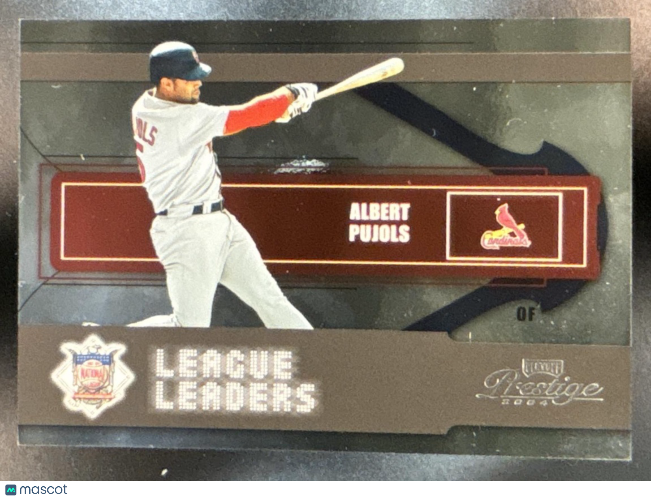 2004 Playoff Prestige Albert Pujols League Leaders Single Foil /100 Cardinals