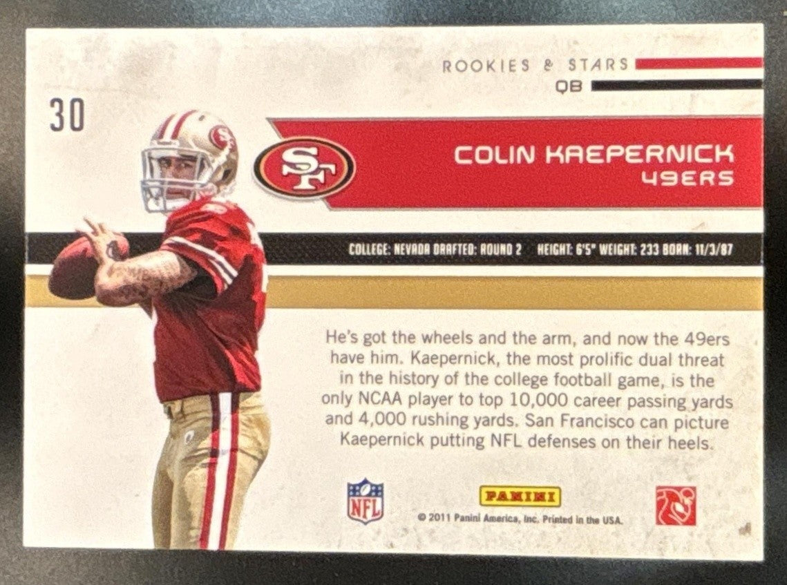 2011 Panini Rookies & Stars Colin Kaepernick Revolution RC San Francisco 49ers