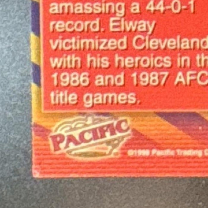 1998 Pacific John Elway Gold Crown Die Cuts #9 Denver Broncos