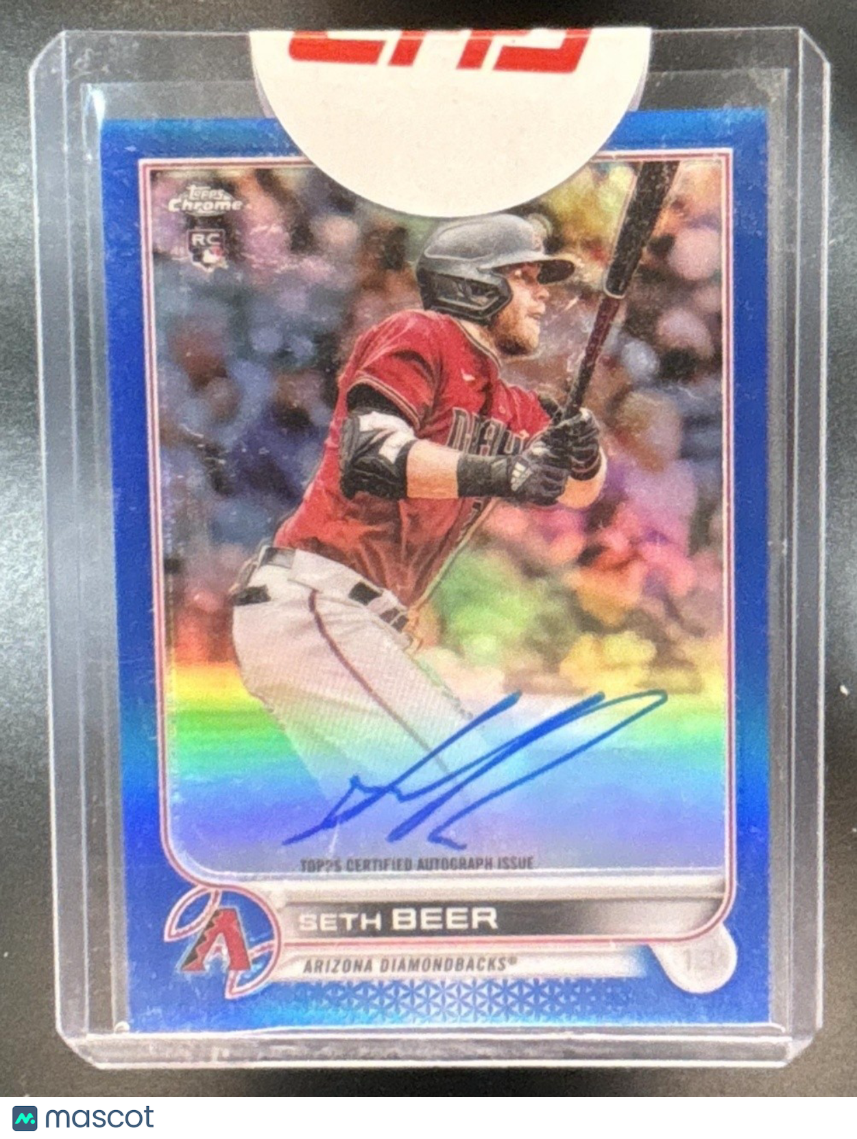 2022 Topps Chrome Seth Beer Auto Blue Refractor /150 RC Arizona Diamondbacks