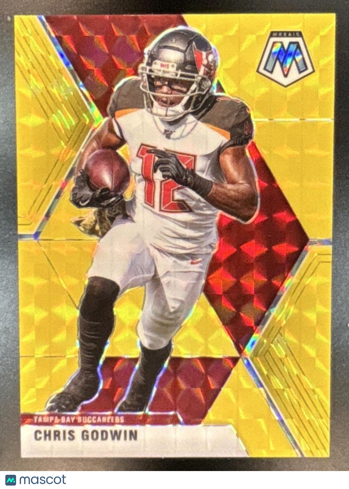 2020 Panini Mosaic Chris Godwin Gold Fluorescent /20 #192 Tampa Bay Buccaneers