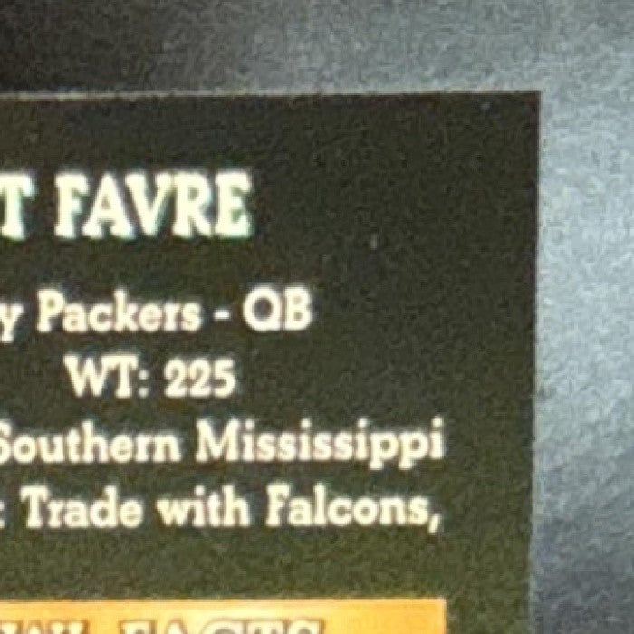 1997 Topps Brett Favre Mystery Finest Bronze #M20 Green Bay Packers
