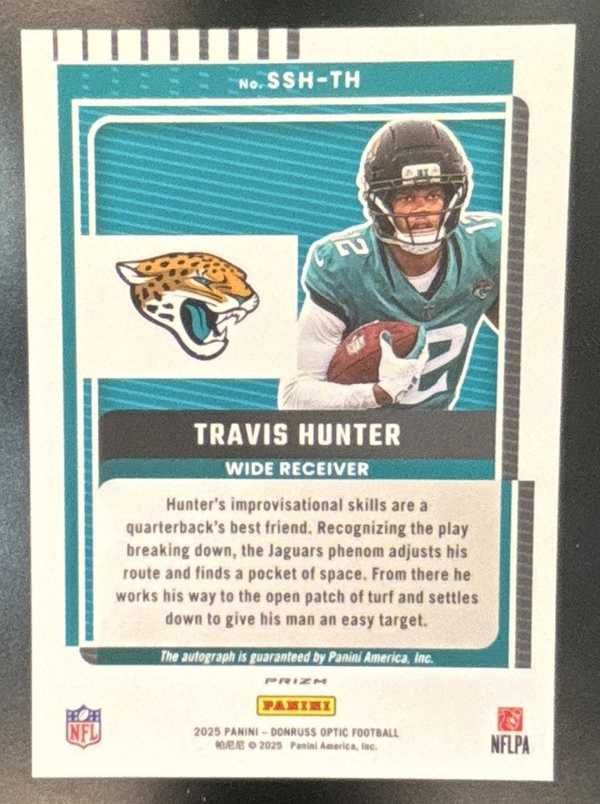 2025 Donruss Optic Travis Hunter Signature Series RC Auto Jacksonville Jaguars
