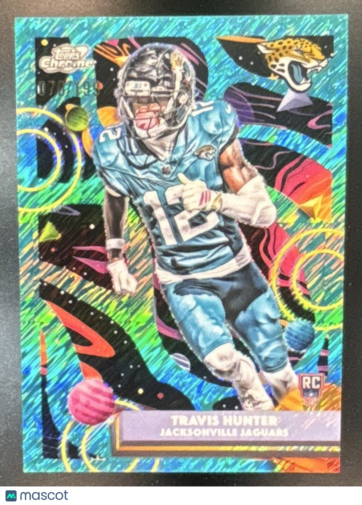 2025 Topps Cosmic Chrome Travis Hunter Aqua Equinox /199 #146 RC Jaguars