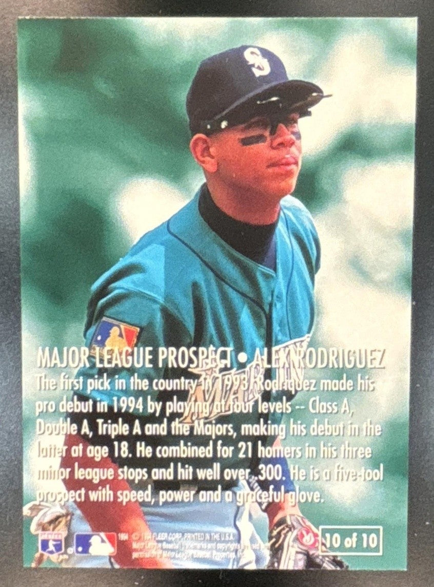 1995 Fleer Alex Rodriguez Major League Prospects #10 RC Seattle Mariners