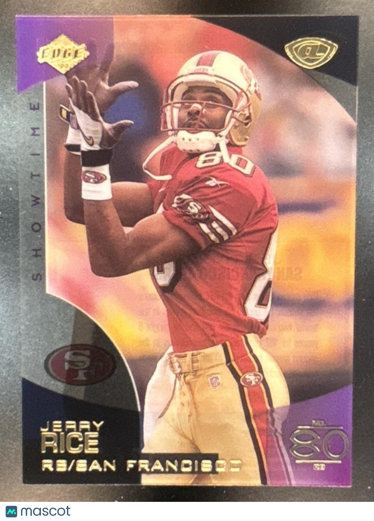 1999 Collector's Edge Advantage Jerry Rice Showtime /500 #ST-14 49ers