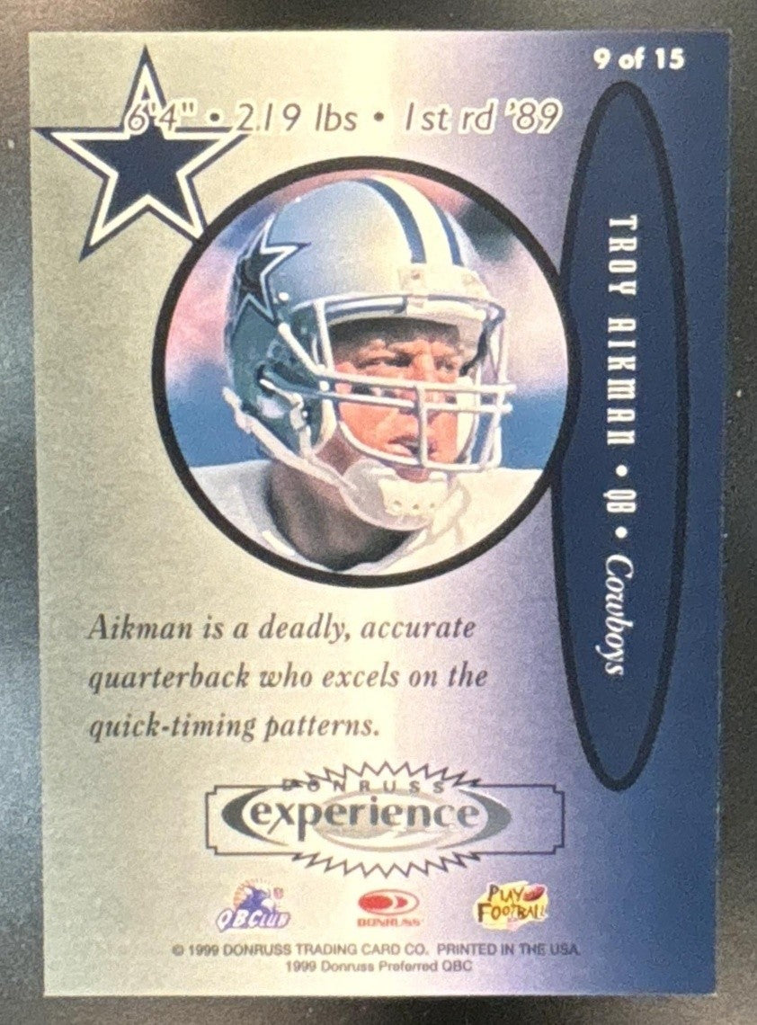 1999 Donruss Preferred QBC Troy Aikman Signatures #9 Auto Dallas Cowboys