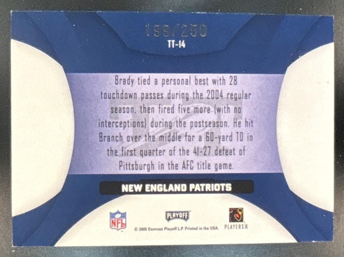 2005 Playoff Honors Tom Brady Deion Branch Touchdown Tandems Foil /250 Patriots