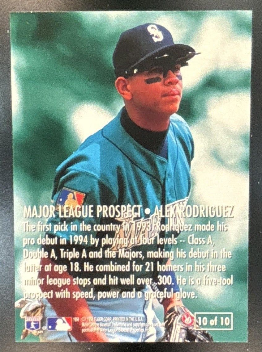 1995 Fleer Alex Rodriguez Major League Prospects #10 RC Mariners