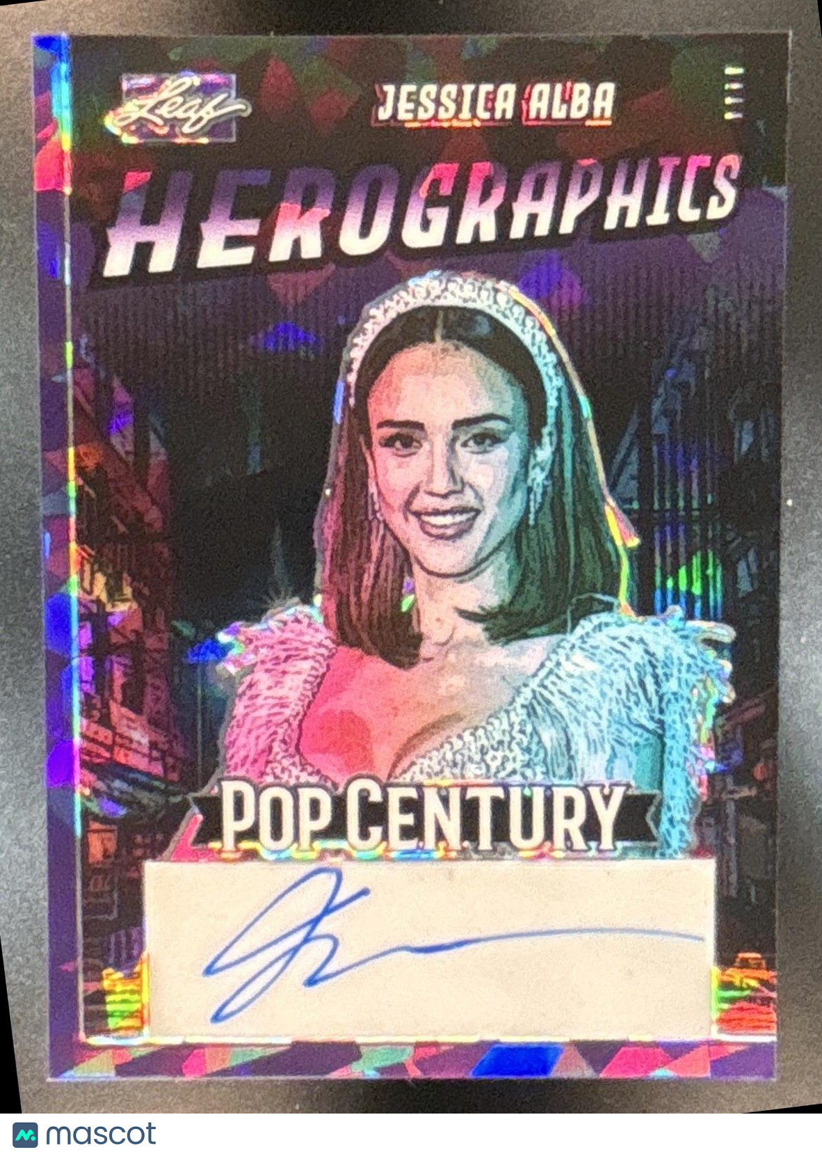 2024 Leaf Metal Pop Century Jessica Alba Herographics Auto 1/1 #H-JA1