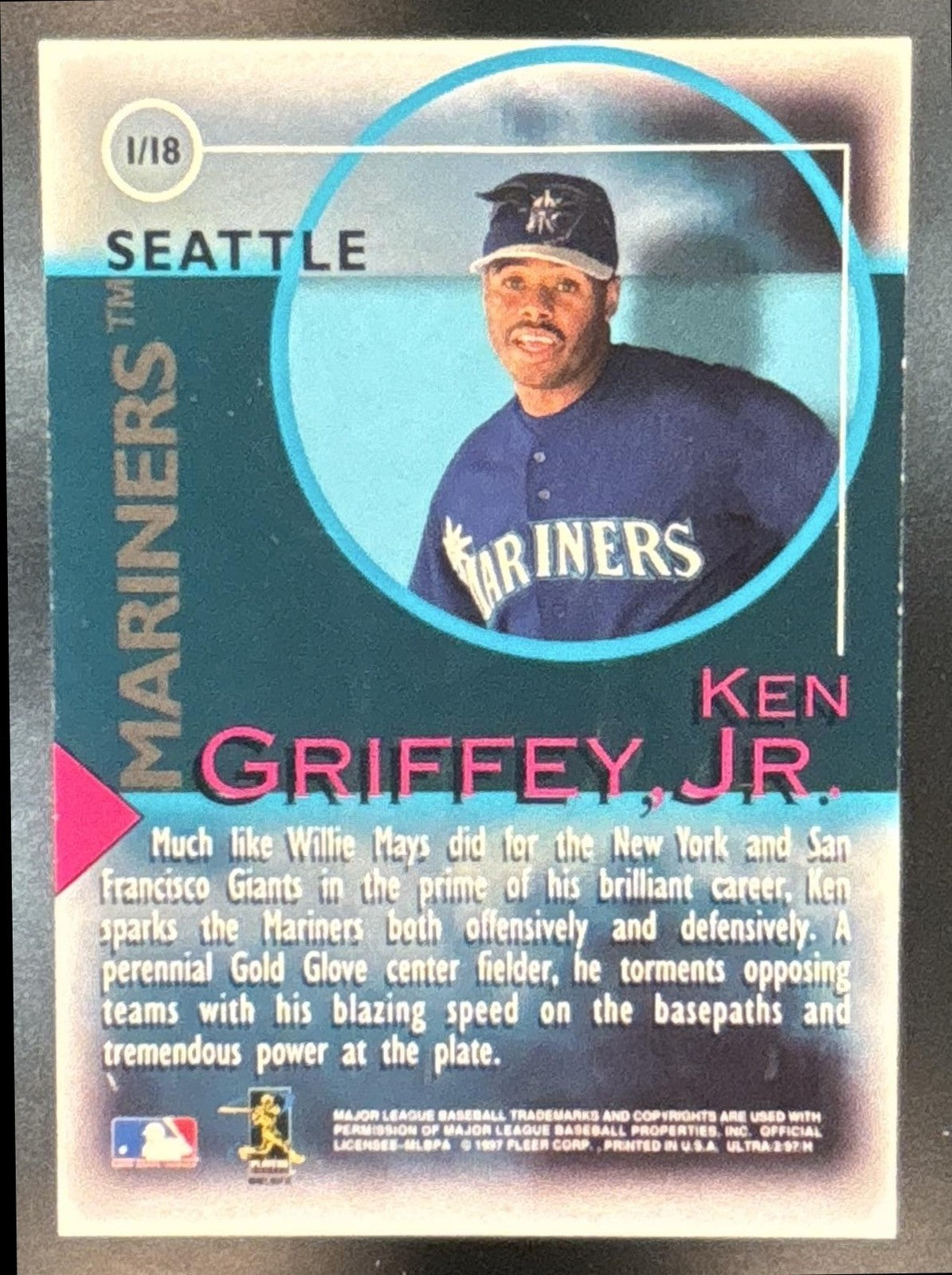1997 Fleer Ultra Ken Griffey Jr. Fame Game #1 Seattle Mariners