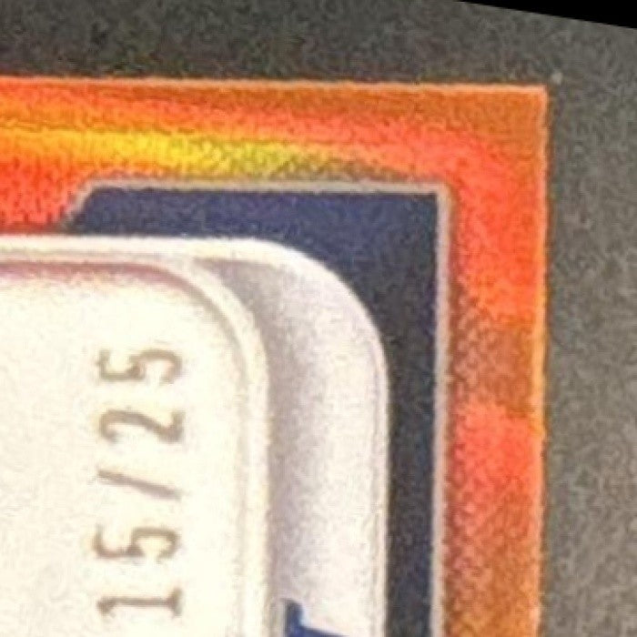 2024 Bowman Chrome Yoniel Curet Auto Orange Lava /25 1st Prospect Tampa Bay Rays