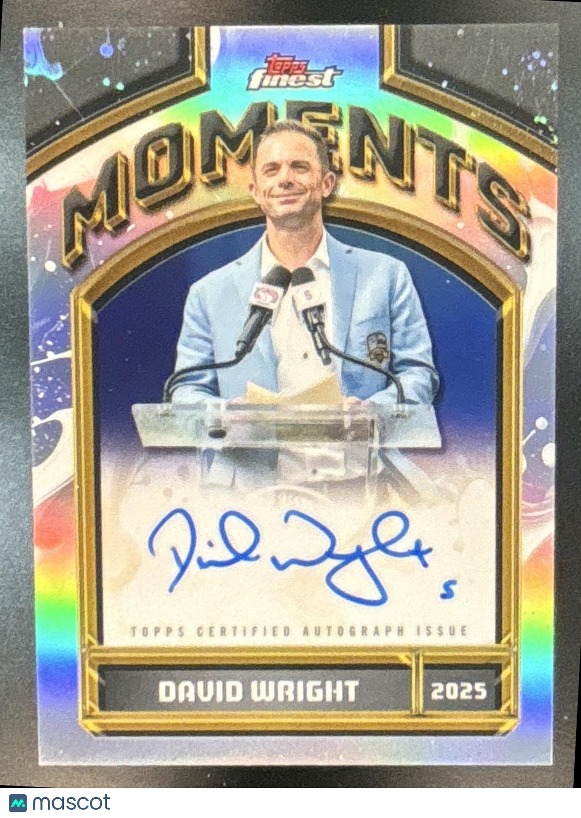 2026 Topps Finest David Wright Moments Auto #FMA-DW New York Mets