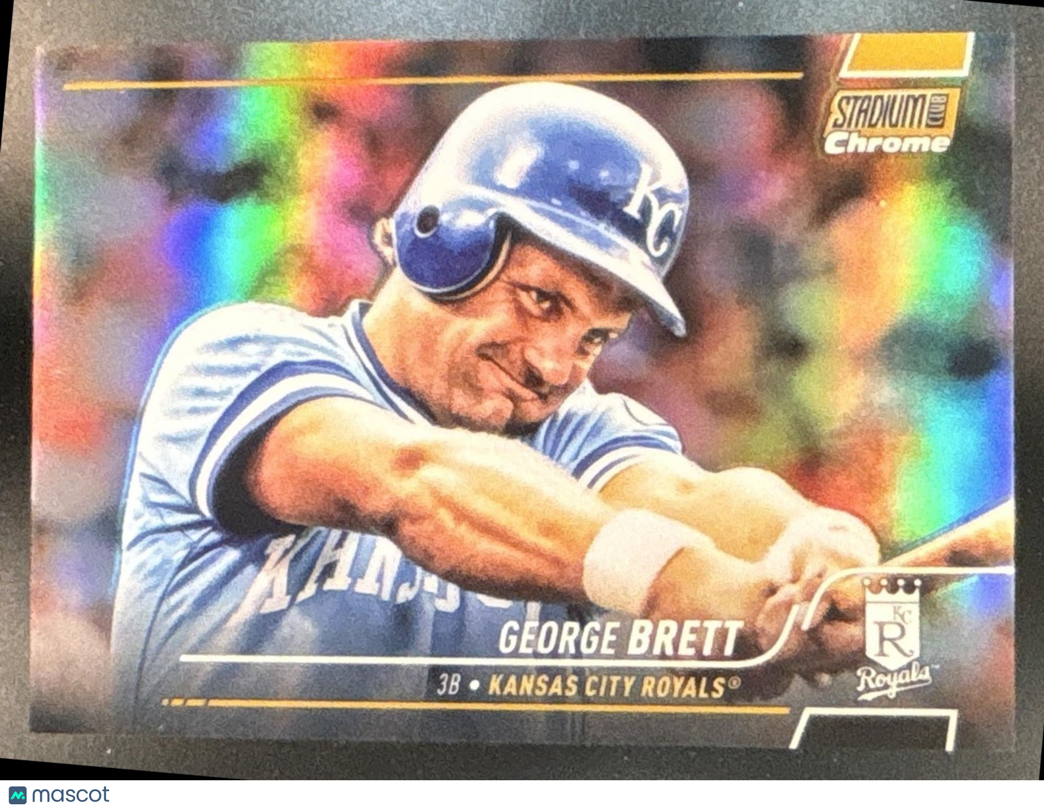 2022 Topps Stadium Club Chrome George Brett Gold /50 #135 Kansas City Royals